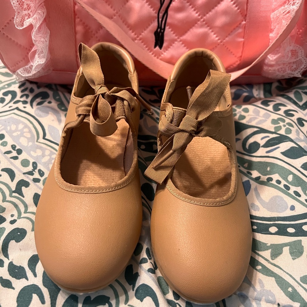 Kids Tan Tap Shoes